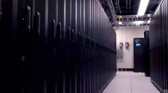 Rows of computer servers